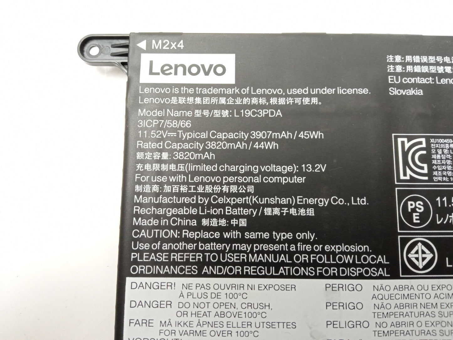 Lenovo 45Wh 11.52V 3820mAh Replacement Laptop Battery L19C3PDA