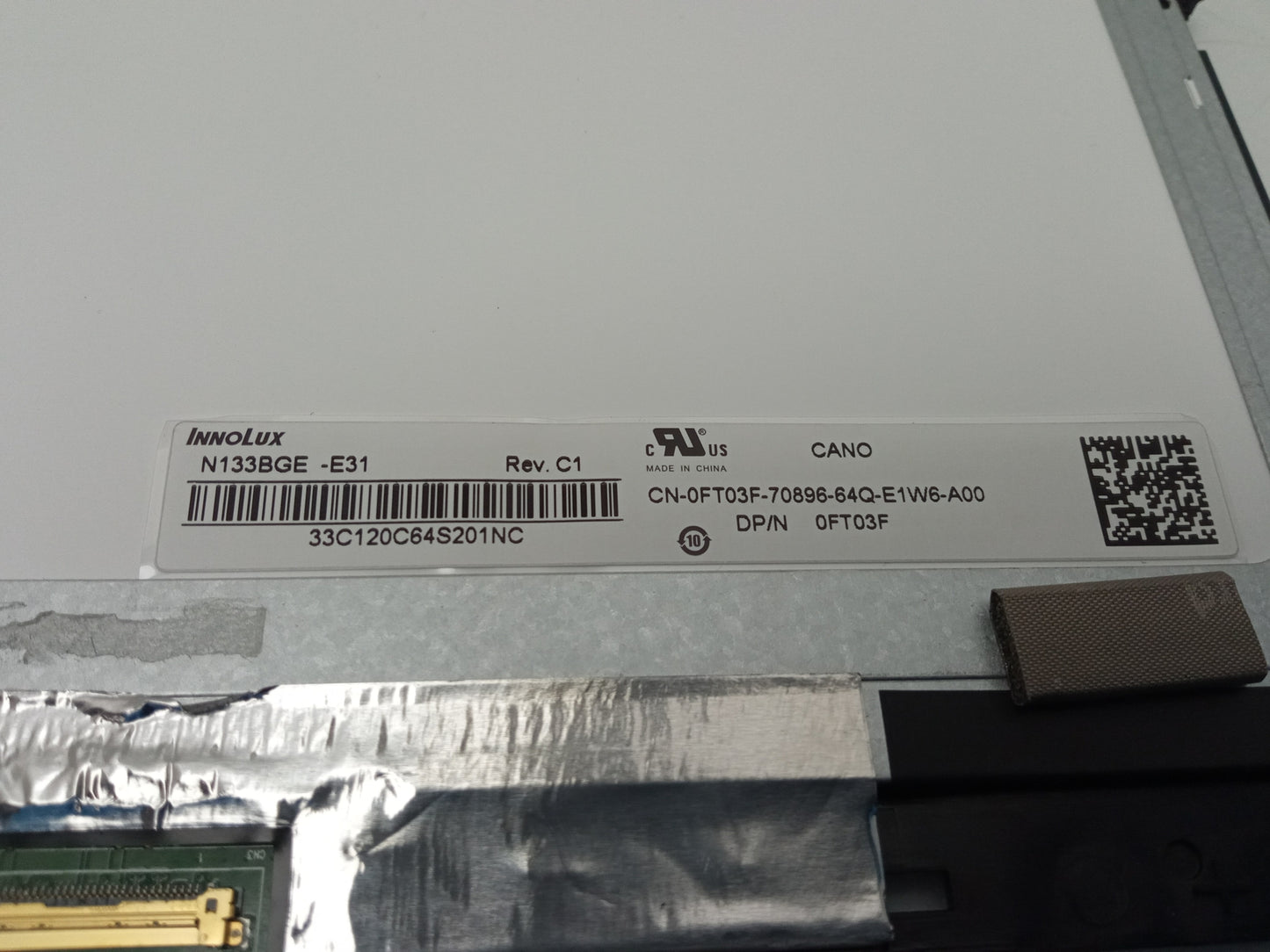 Dell Latitude 3350 13.3" LCD Laptop Display Screen N133BGE-E31 0FT03F FT03F