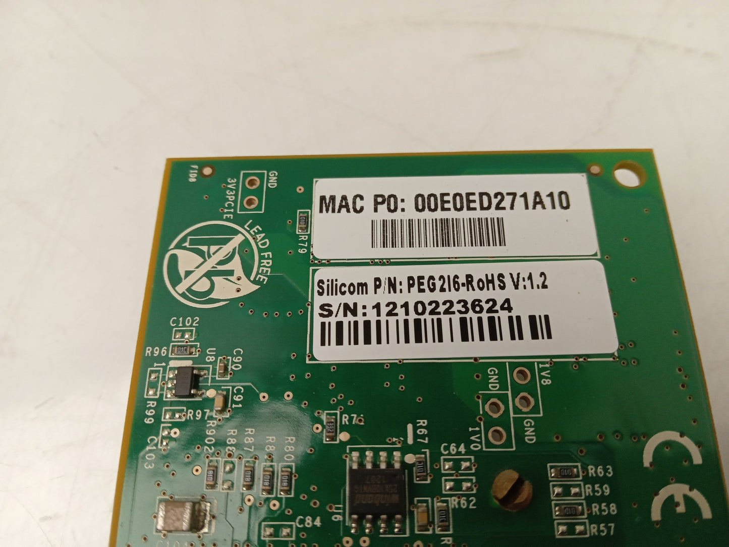 Silicom PEG216-RoHS V:1.2 Dual Port Low Profile Gigabit Ethernet Network Card