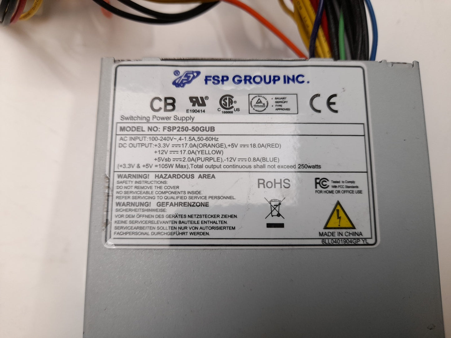 FSP Group FSP250-50GUB 250W Power Supply Unit