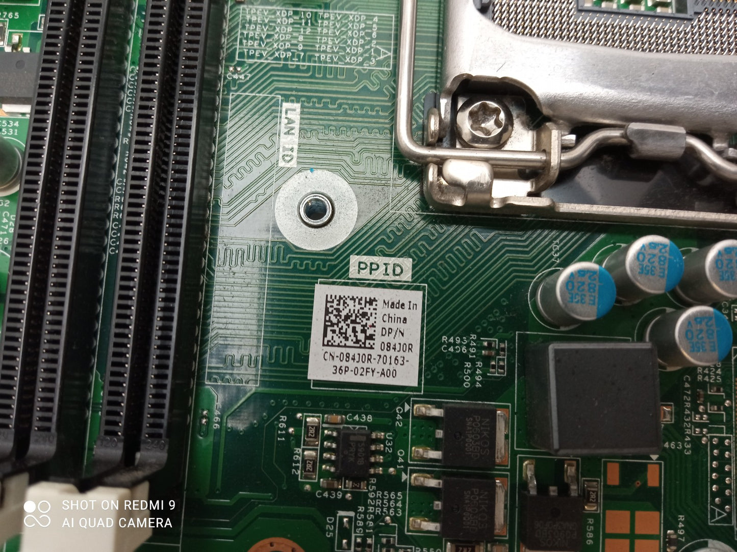 Dell Vostro 270 Socket LGA1155 Motherboard With I/O Shield 084J0R 84J0R