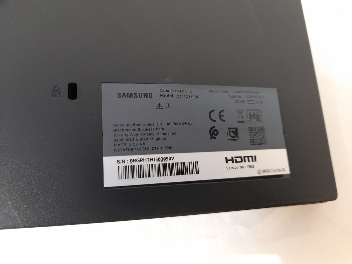 Samsung C24FG73FQU 24" HDMI DP 1920 x 1080 Monitor With Stand