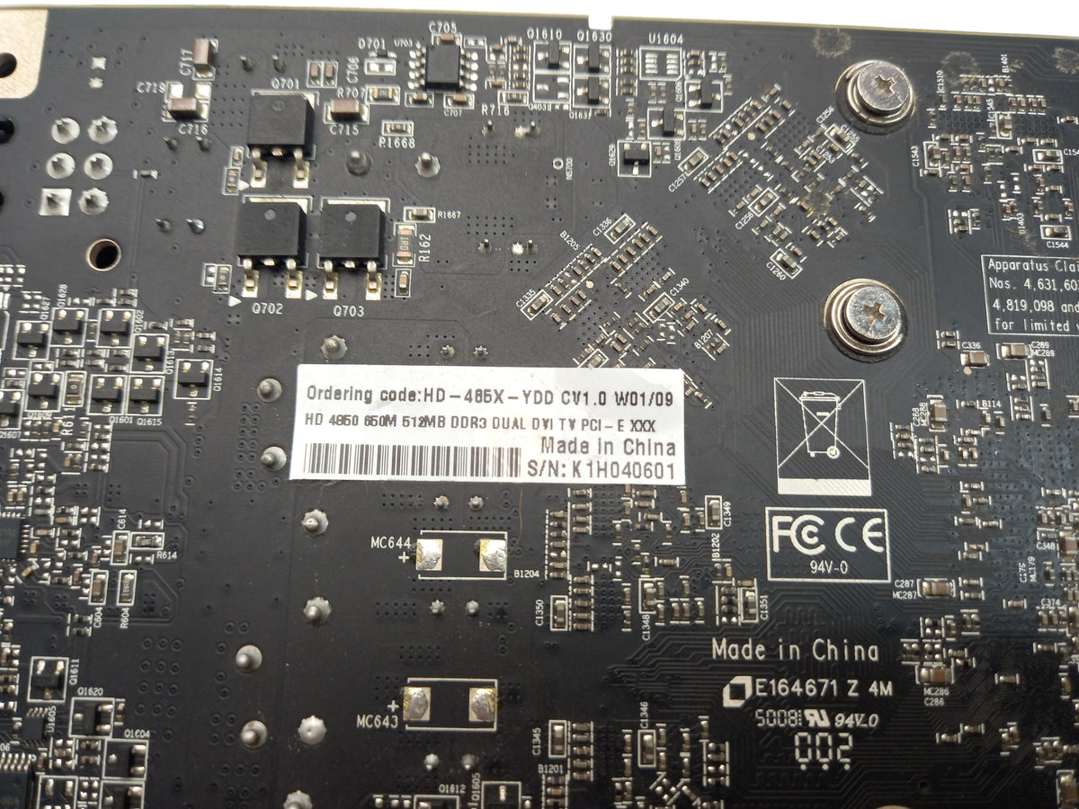 XFX ATI Radeon HD 4850 512MB GDDR3 PCIe Video Graphics Card HD-485X-YDD