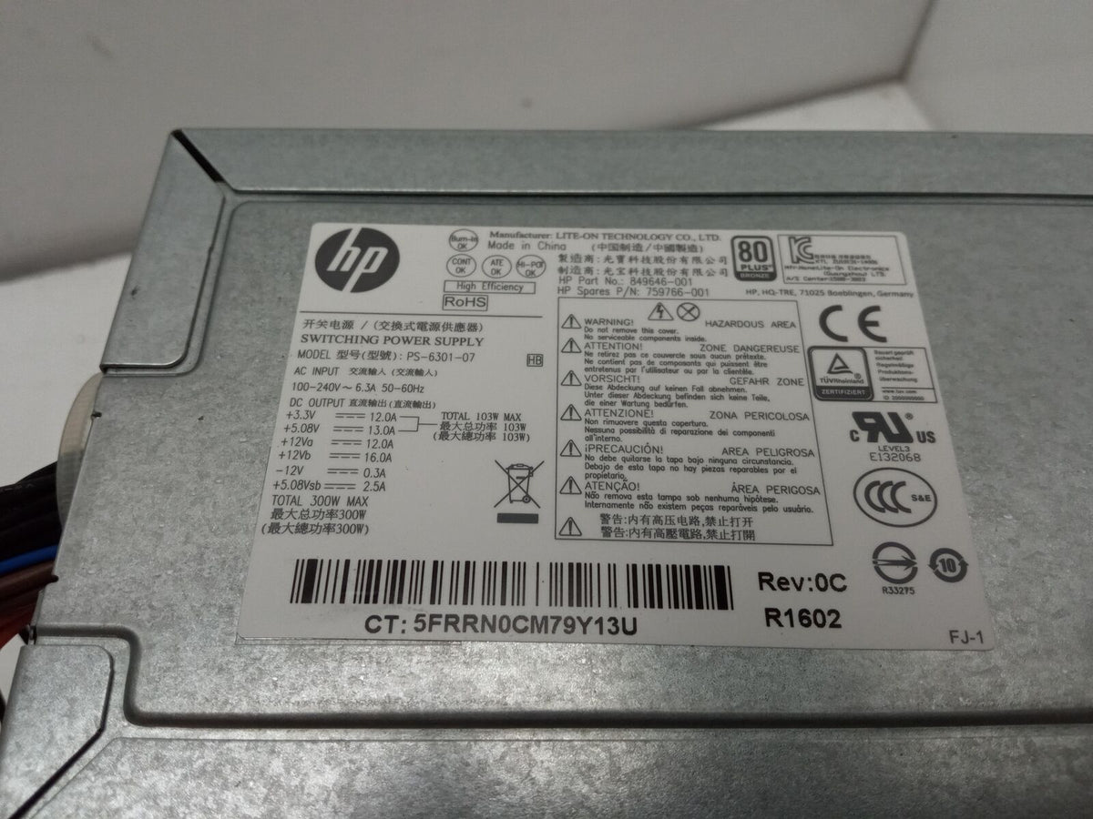 HP Pavilion 570 180W ATX Power Supply Unit 849646-001 759766-001
