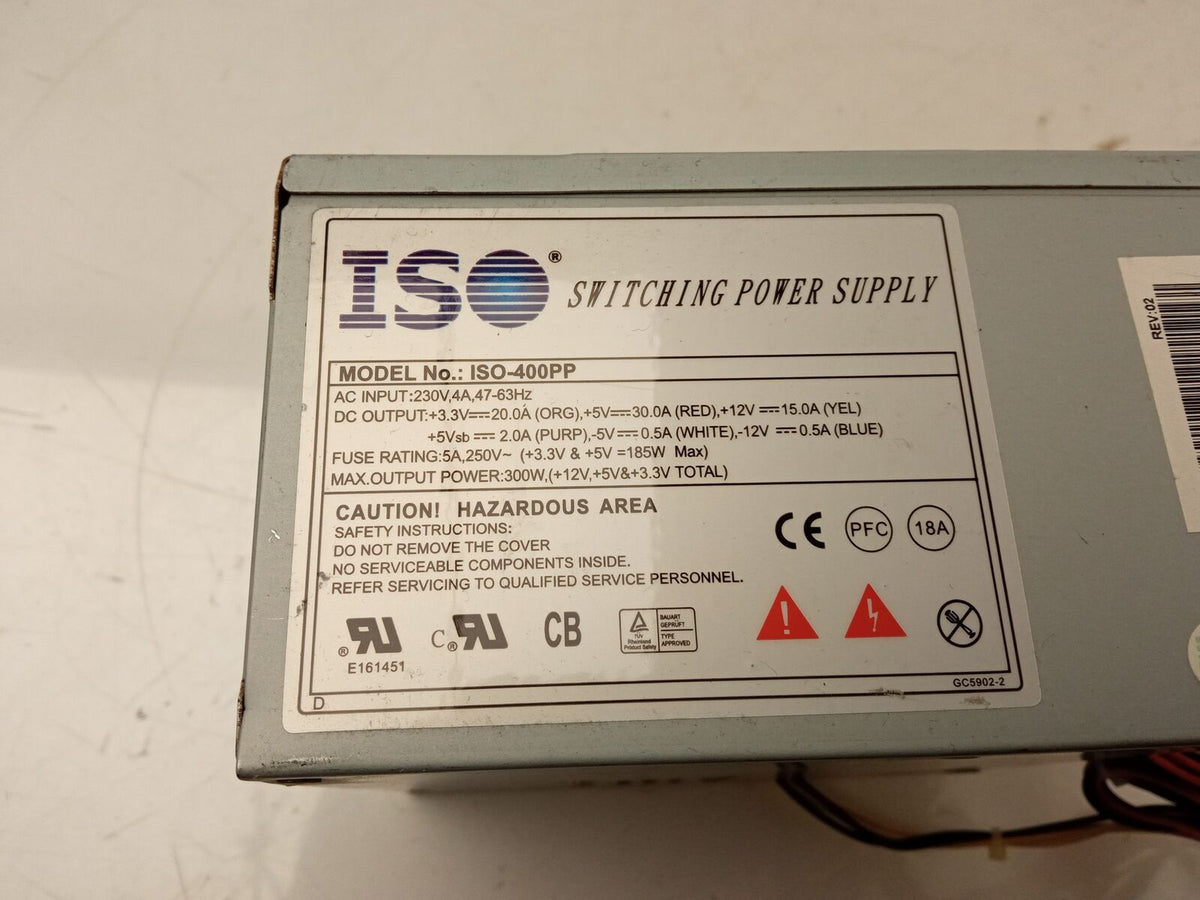 ISO ISO-400PP 300W Desktop PSU ATX Power Supply Unit
