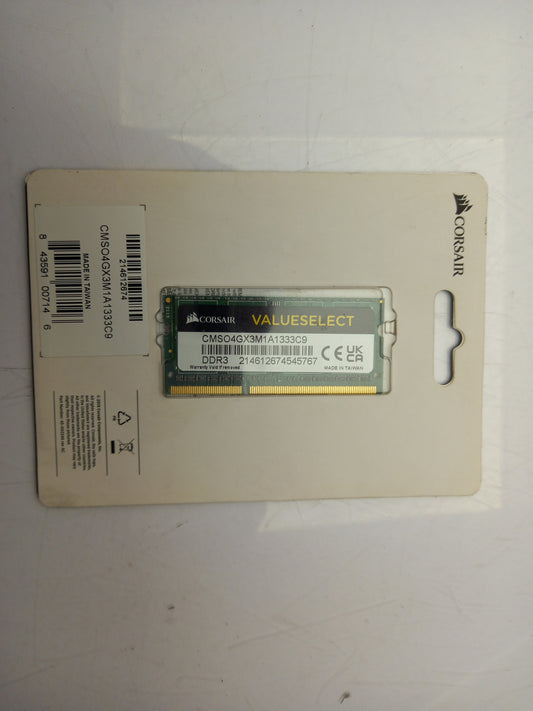Corsair CMSO4GX3M1A1333C9 4GB DDR3 1333MHz SO-DIMM Laptop Memory