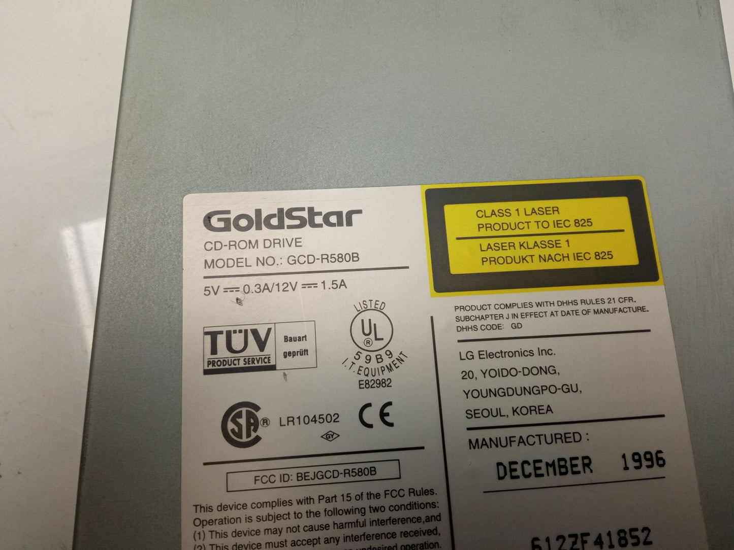 GoldStar GCD-R580B Beige DVD-ROM 8x IDE Optical Disk Drive