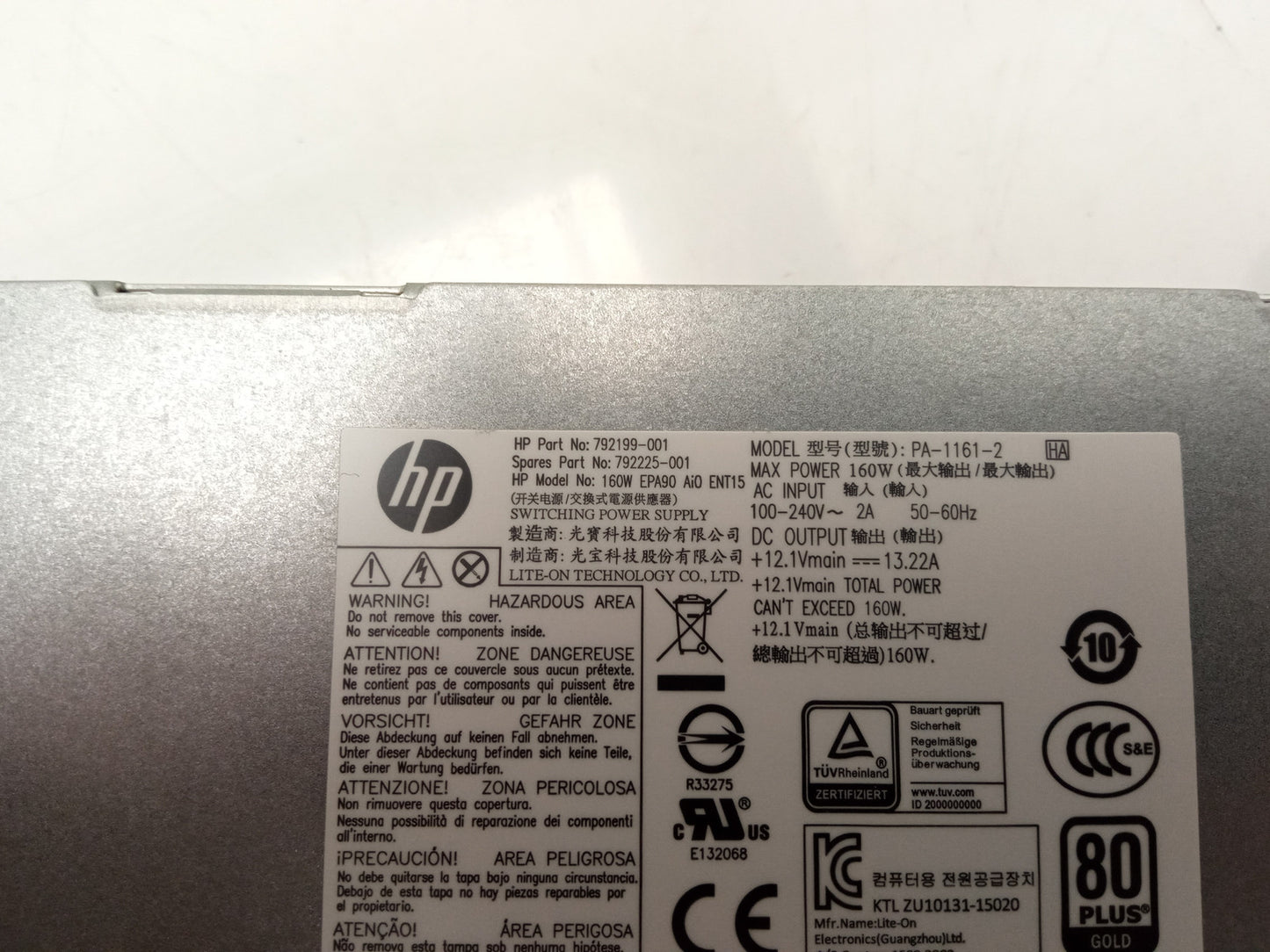 HP 800 G2 AiO 160W Power Supply Unit 792199-001 792225-001