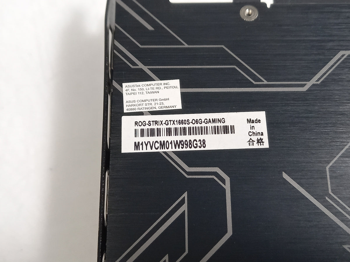 (SPARES)ASUS ROG GTX 1660 SUPER OC 6GB GDDR6 GPU ROG-STRIX-GTX1660S-O6G-GAMING