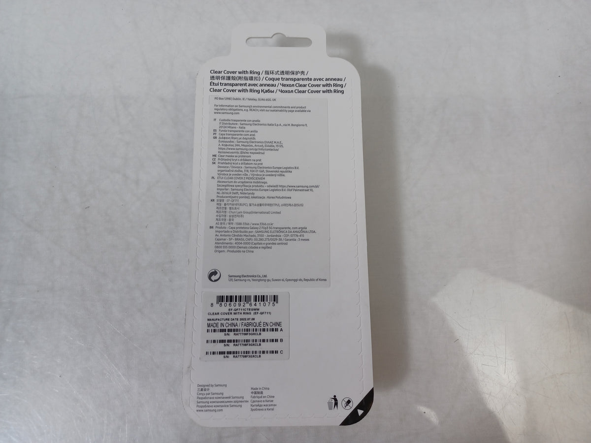 Samsung Clear Cover With Ring Galaxy Z Flip3 5G EF-QF711 Transparent