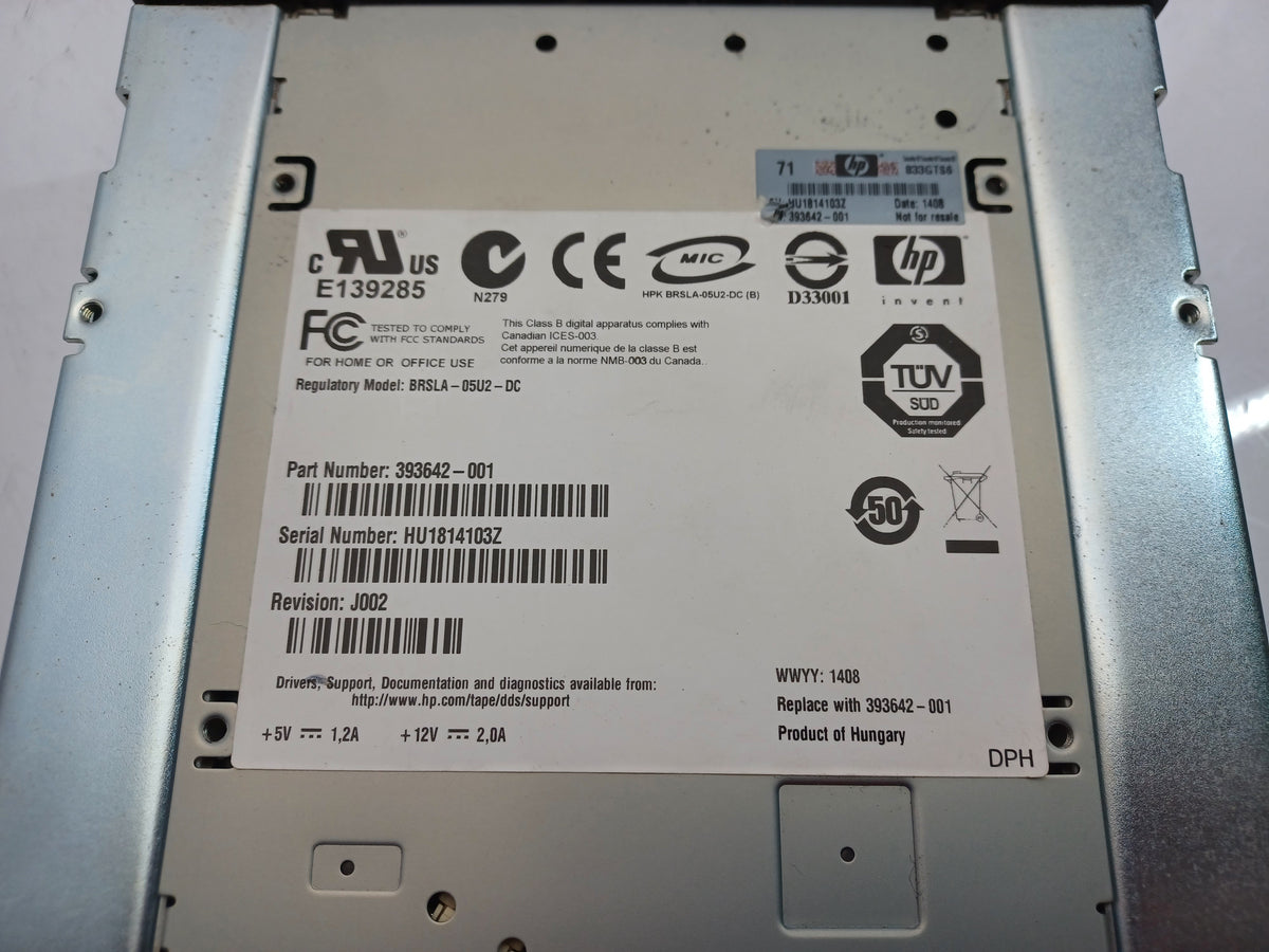 HP StorageWorks DAT160 USB Internal Tape backup Drive Q1580A 393642-001