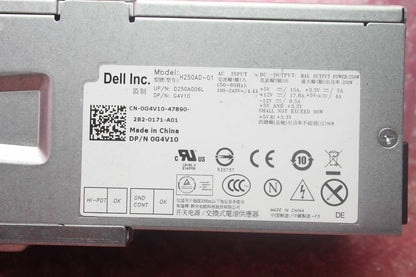 Dell OptiPlex 3010 7010 DT 250W Power Supply Unit 0G4V10 G4V10
