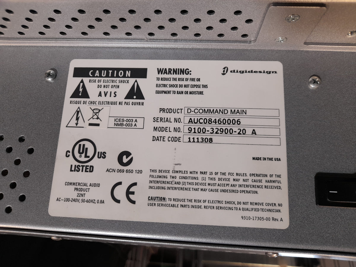 Digidesign D-COMMAND MAIN 9100-32900-20 A