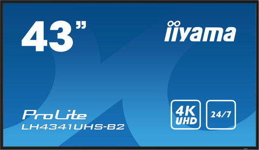 iiyama ProLite LH4341UHS-B2 43" 4K UHD IPS 500cd/m2 24/7 Digital Signage Display