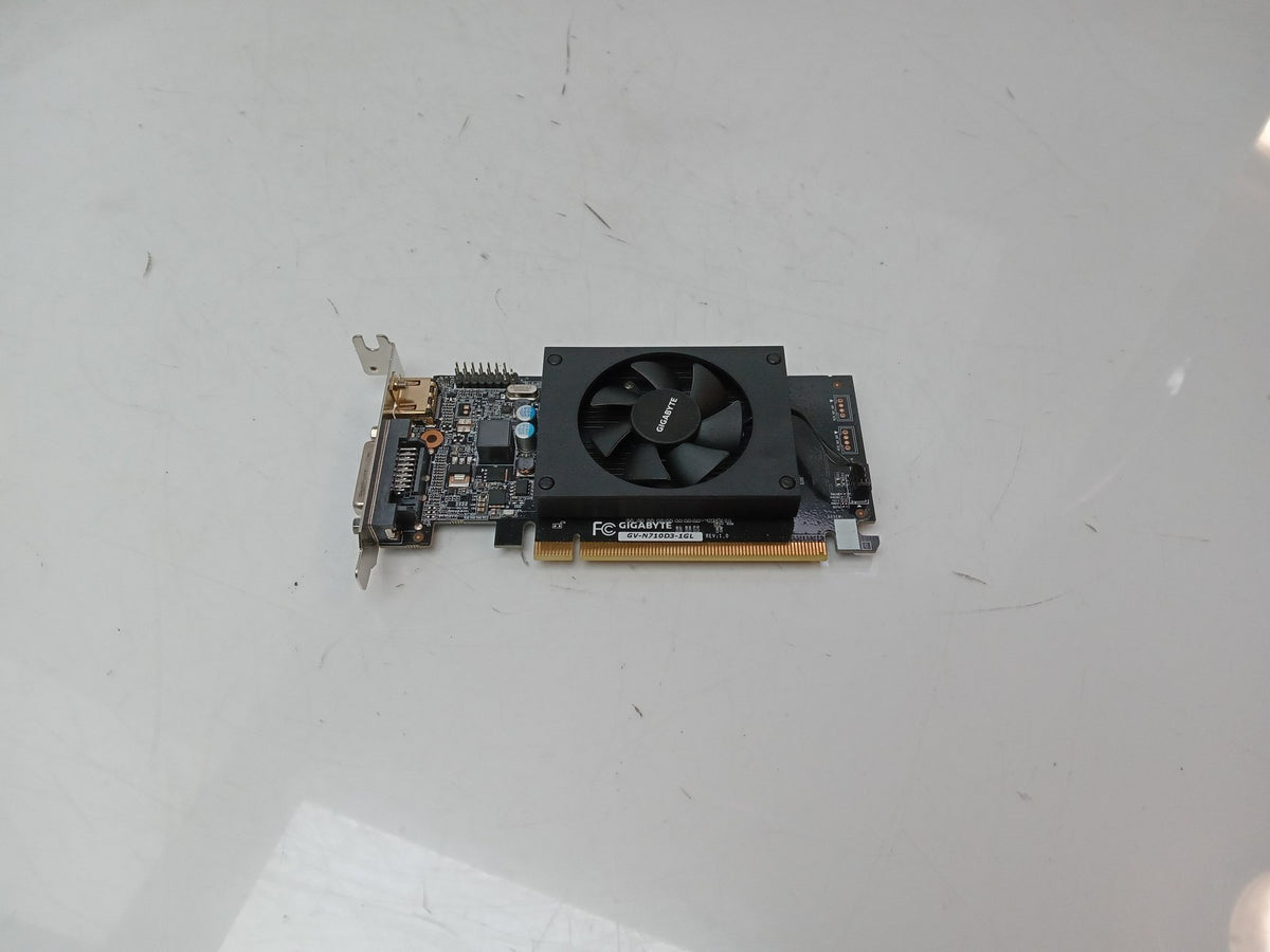 GIGABYTE GeForce GT 710 1 GB DDR3 PCIe Low Profile Graphics Card GV-N710D3-1GL