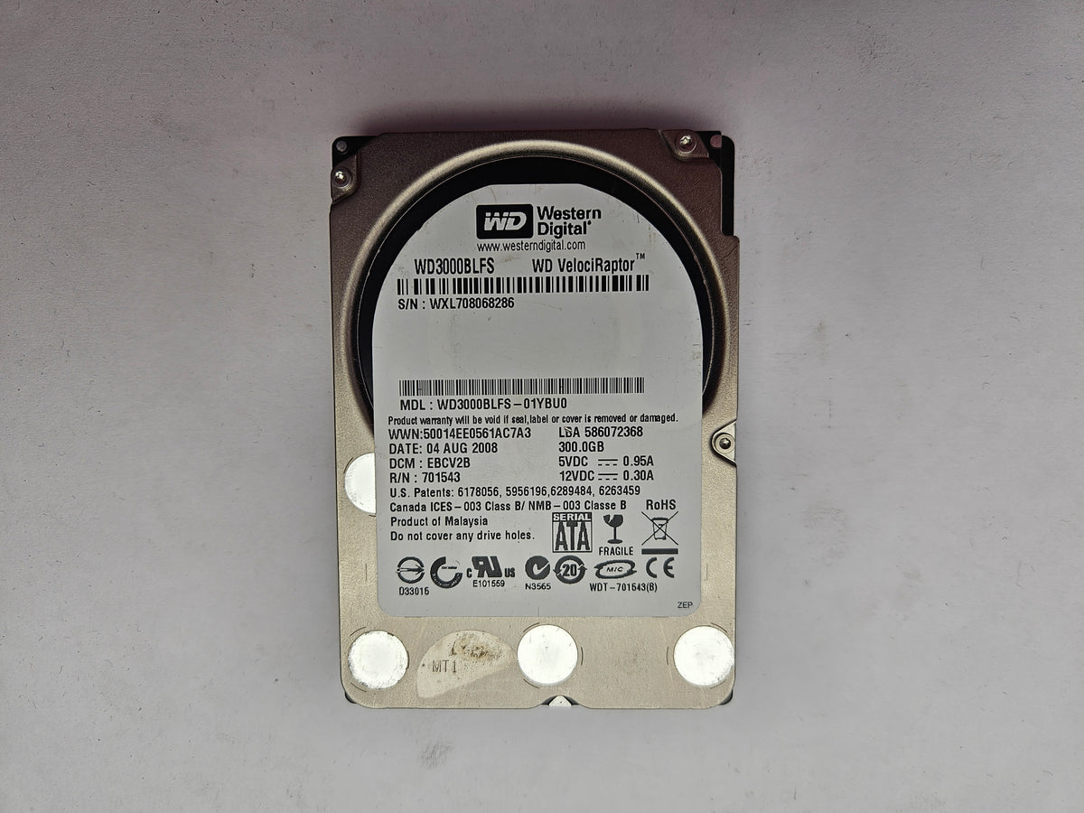 Western Digital VelociRaptor WD3000BLFS-01YBU0 300GB 2.5" Hard Drive SATA