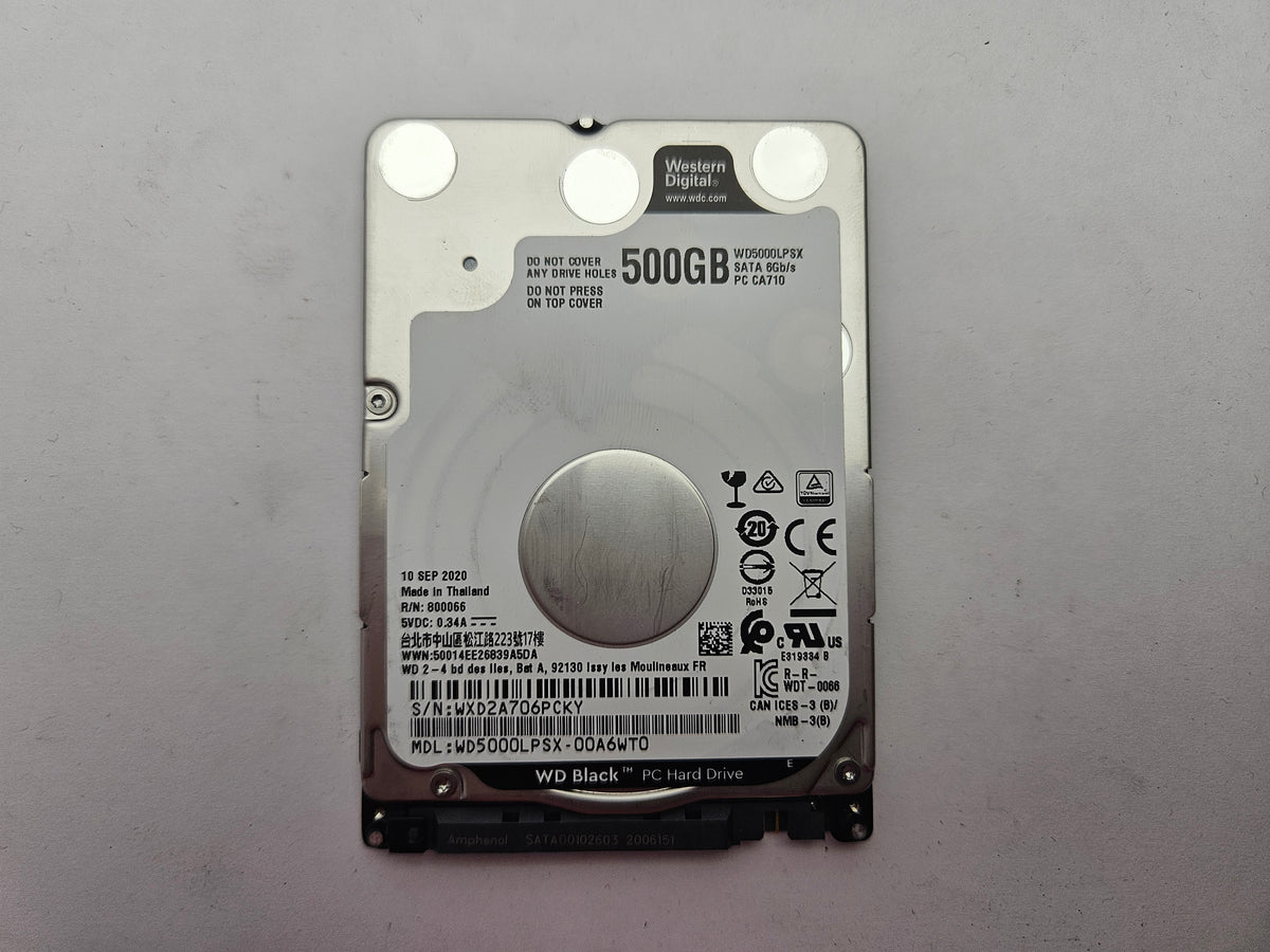 Western Digital WD Black WD5000LPSX-00A6WT0 500GB 2.5" Laptop Hard Drive SATA