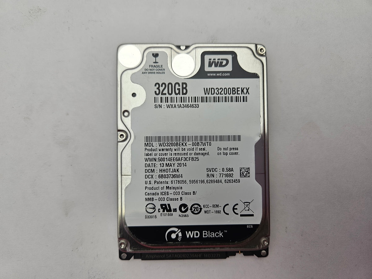 Western Digital WD Black WD3200BEKX-00B7WT0 320GB 2.5" Laptop Hard Drive SATA