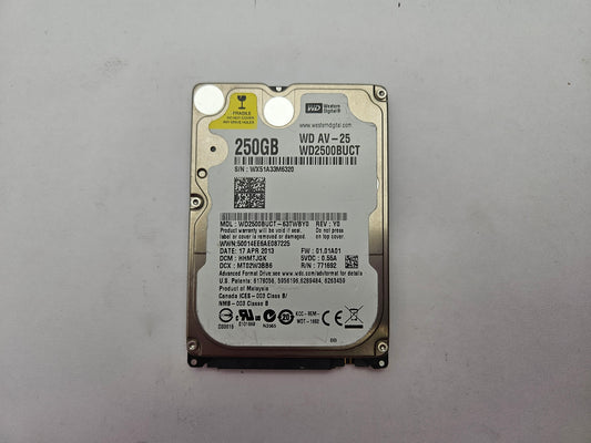 Western Digital AV-25 WD2500BUCT-63TWBY0 250GB 2.5" Laptop Hard Drive SATA