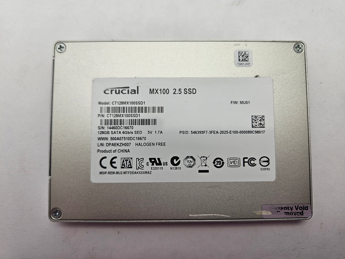 Crucial MX100 TLC CT128MX100SSD1 128GB 2.5" Solid State Drive SATA