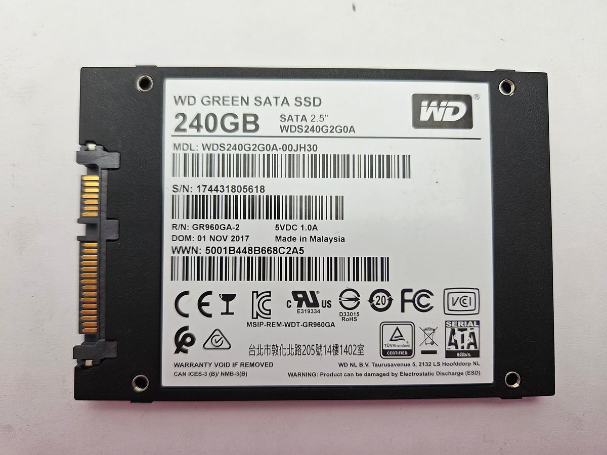 Western Digital WD Green WDS240G2G0A-00JH30 240GB 2.5" Solid State Drive SATA SSD