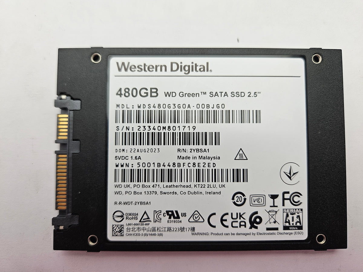 Western Digital WD Green WDS480G3G0A-00BJG0 480GB 2.5" Solid State Drive SATA SSD