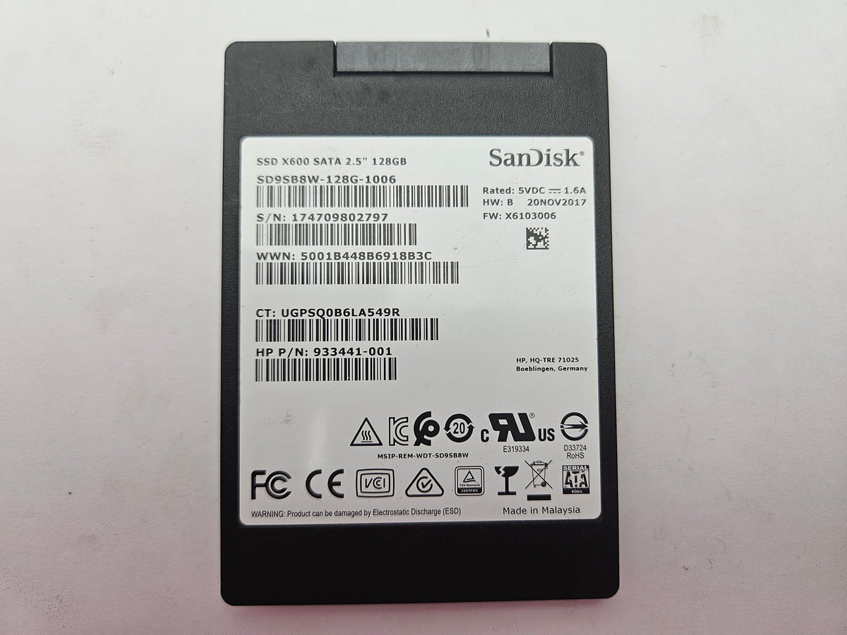 SanDisk X600 3D TLC SD9SB8W-128G-1006 128GB 2.5" Solid State Drive SATA