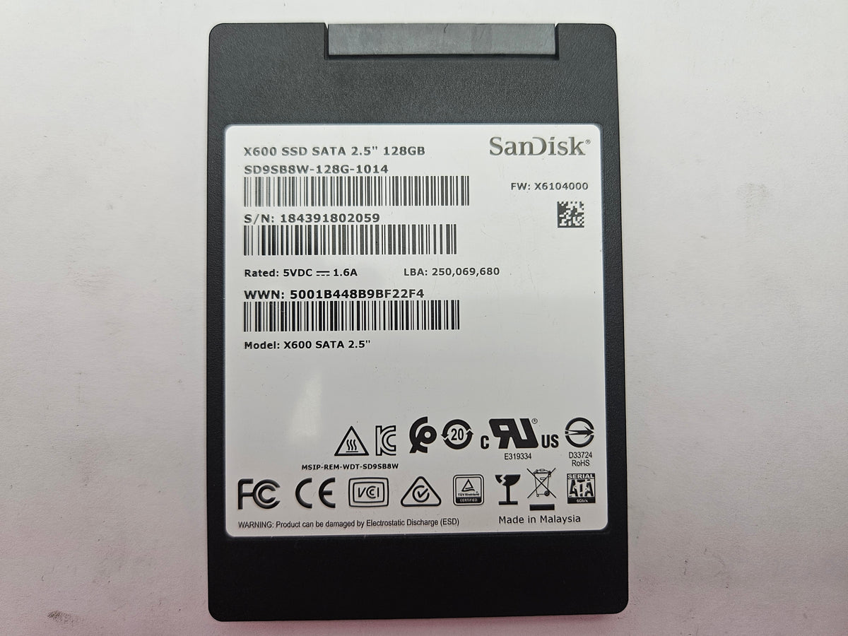 SanDisk X600 3D TLC SD9SB8W-128G-1014 128GB 2.5" Solid State Drive SATA