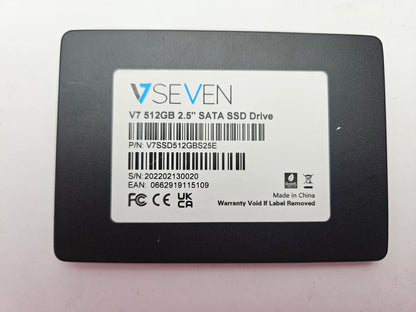 V7 V7SSD512GBS25E 512GB 2.5" Solid State Drive SATA SSD