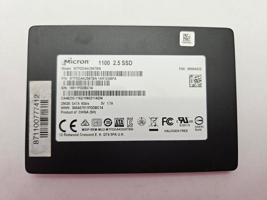 Micron 1100 Series MTFDDAK256TBN 256GB 2.5" Solid State Drive SATA SSD