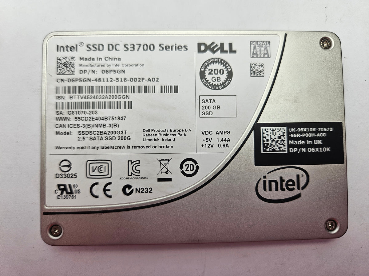 Intel SSDSC2BA200G3T 200GB 2.5" Solid State Drive SATA SSD