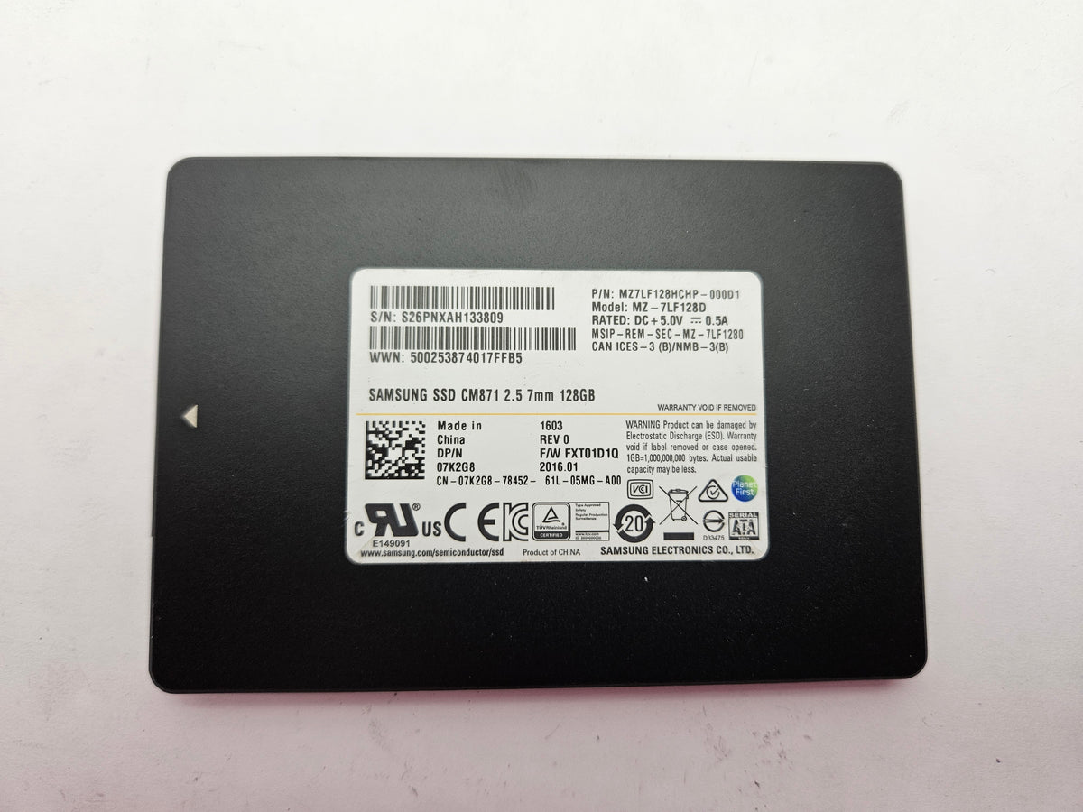 Samsung CM871 TLC MZ-7LF128D 128GB 2.5" Solid State Drive SATA