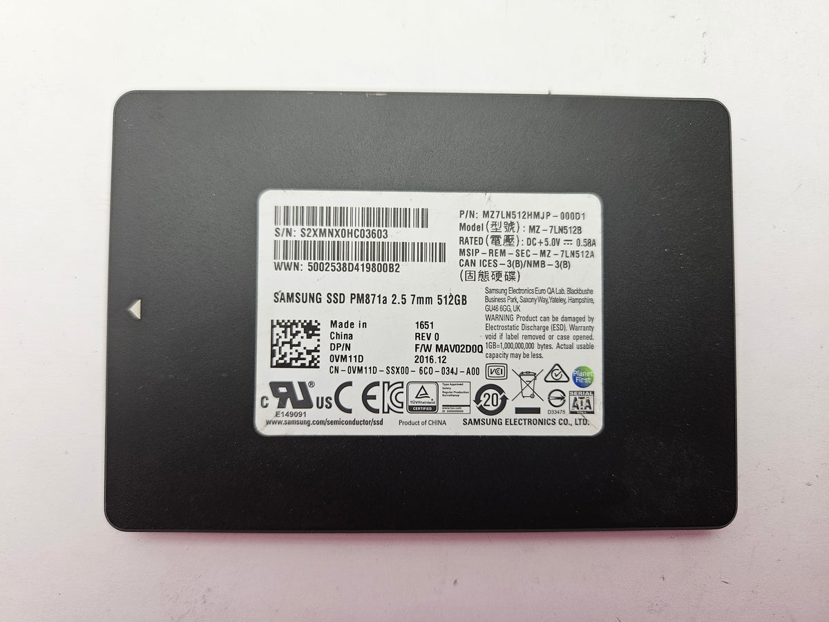 Samsung PM871b TLC MZ-7LN512B 512GB 2.5" Solid State Drive SATA