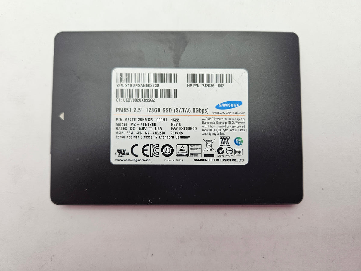 Samsung PM851 TLC MZ-7TE1280 128GB 2.5" Solid State Drive SATA