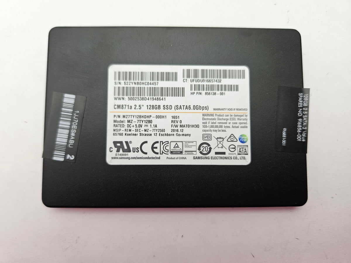 Samsung CM871a MZ-7TY1280 128GB 2.5" Solid State Drive SATA SSD