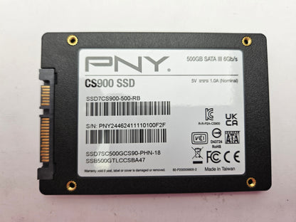 PNY CS900 3D TLC SSD7CS900-500-RB 500GB 2.5" Solid State Drive SATA