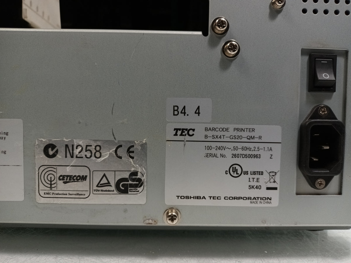 Toshiba Tec Barcode Printer B-SX4T-GS20-QM-R