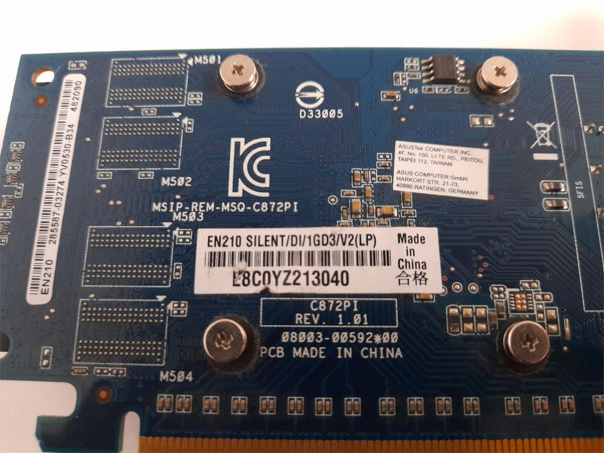 ASUS EN210 Silent/DI/1GD3/V2 (LP) PCI-E VGA DVI-D HDMI Video Graphics Card