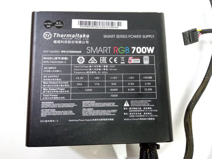 Thermaltake Smart RGB 700W ATX Power Supply Unit SPR-0700NHSAW