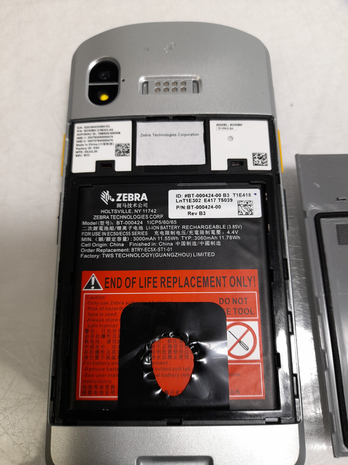 Zebra EC55BK-21B243-A6 EC55BK Android 10 64GB Mobile Computer Barcode Scanner 