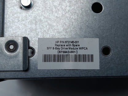 HP DL380P Gen8 2.5 inch SFF SAS HDD Drive Cage 672146-001 670943-001