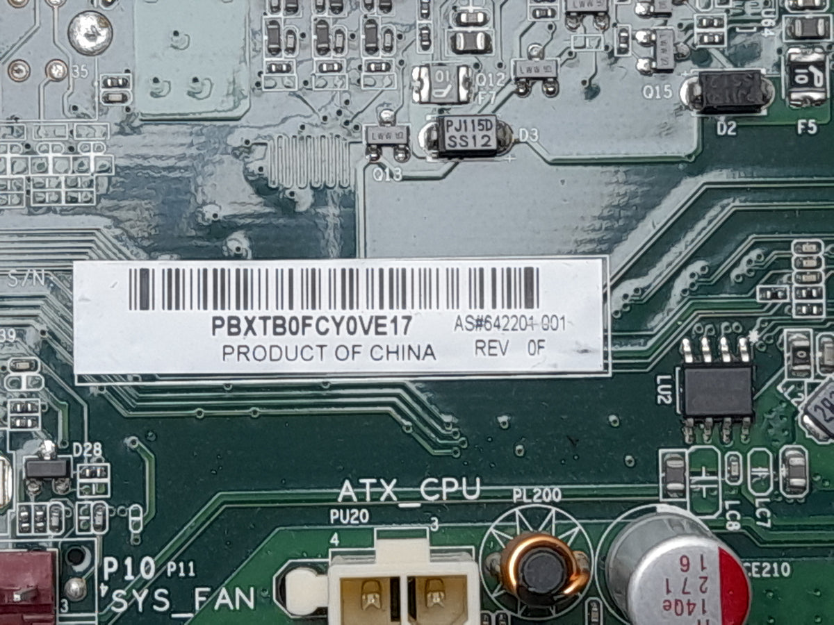 HP Pavillion P6 Socket LGA1155 Motherboard With I/O Shield 642201-001