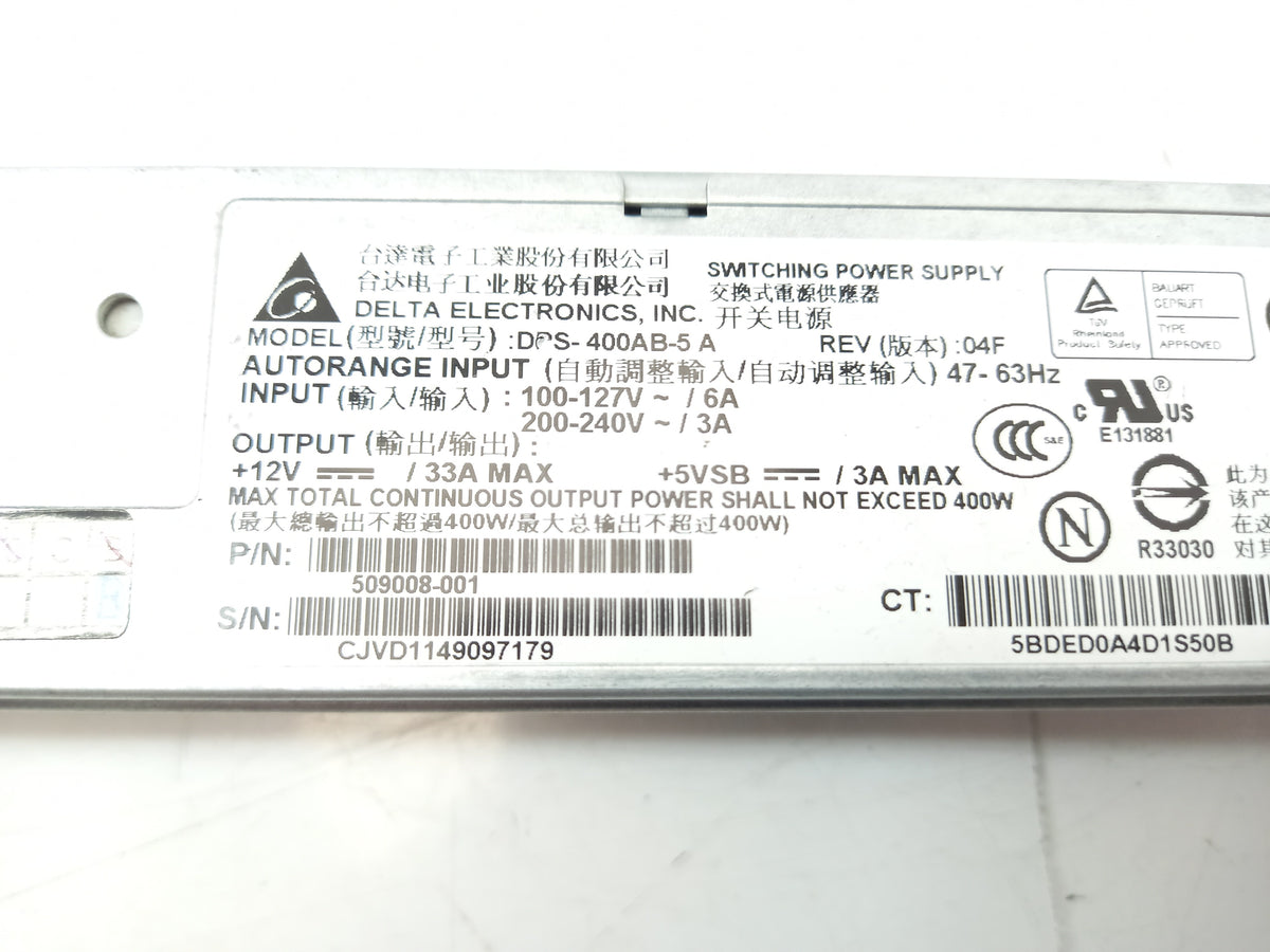 Delta Electronics HP DL320G6 400W HotSwap Server Power Supply Unit DPS-400AB-5 A