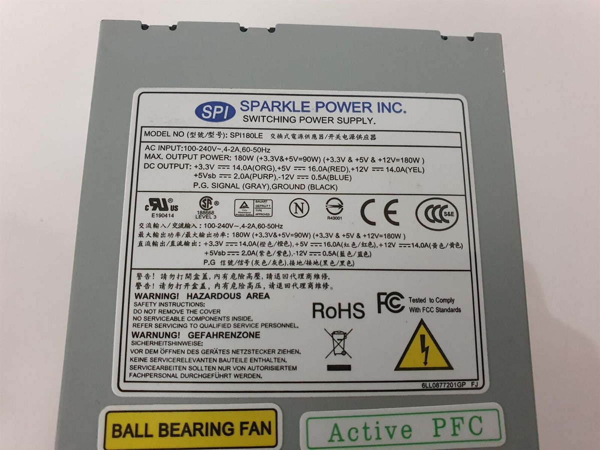 Sparkle Power 180W Power Supply Unit SPI180LE