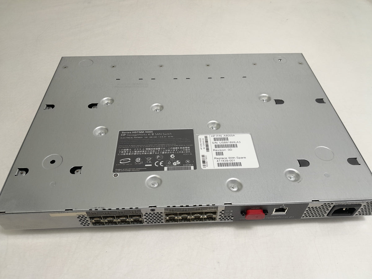 HP StorageWorks 4/8 SAN Switch HSTNM-N005 A8000A 411839-001 