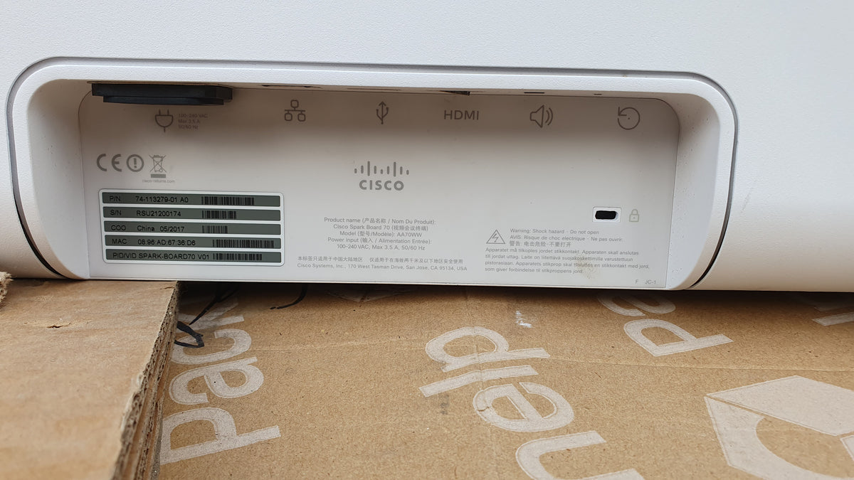 Cisco AA70WW Webex Spark Board 70" Interactive Collaboration Display