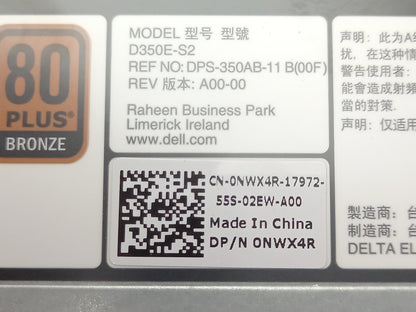Dell PowerEdge R320 R340 350W Server Power Supply Unit 0NWX4R NWX4R