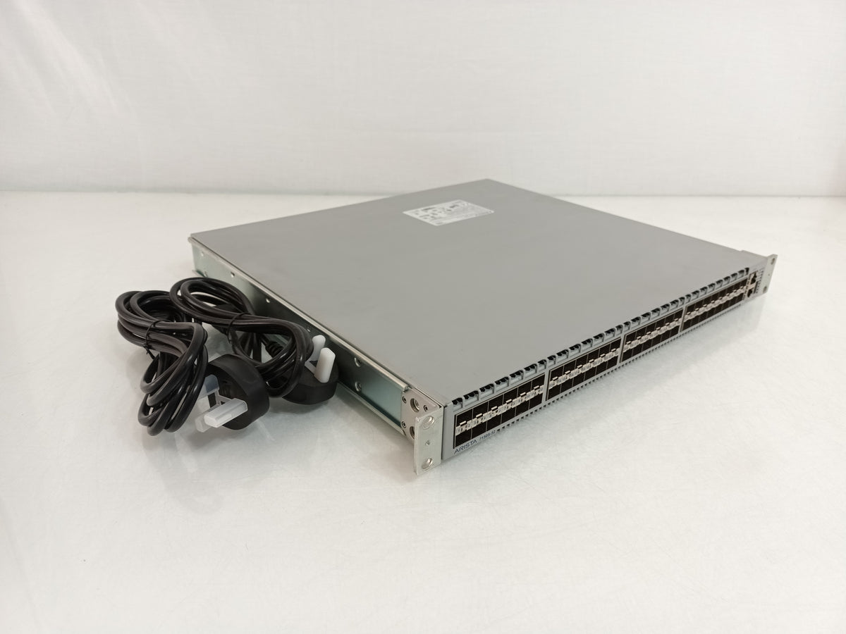Arista DCS-7150S-52-CL-F 52x1/10G SFP+ switch, front-to-rear air flow, 2x AC PSU