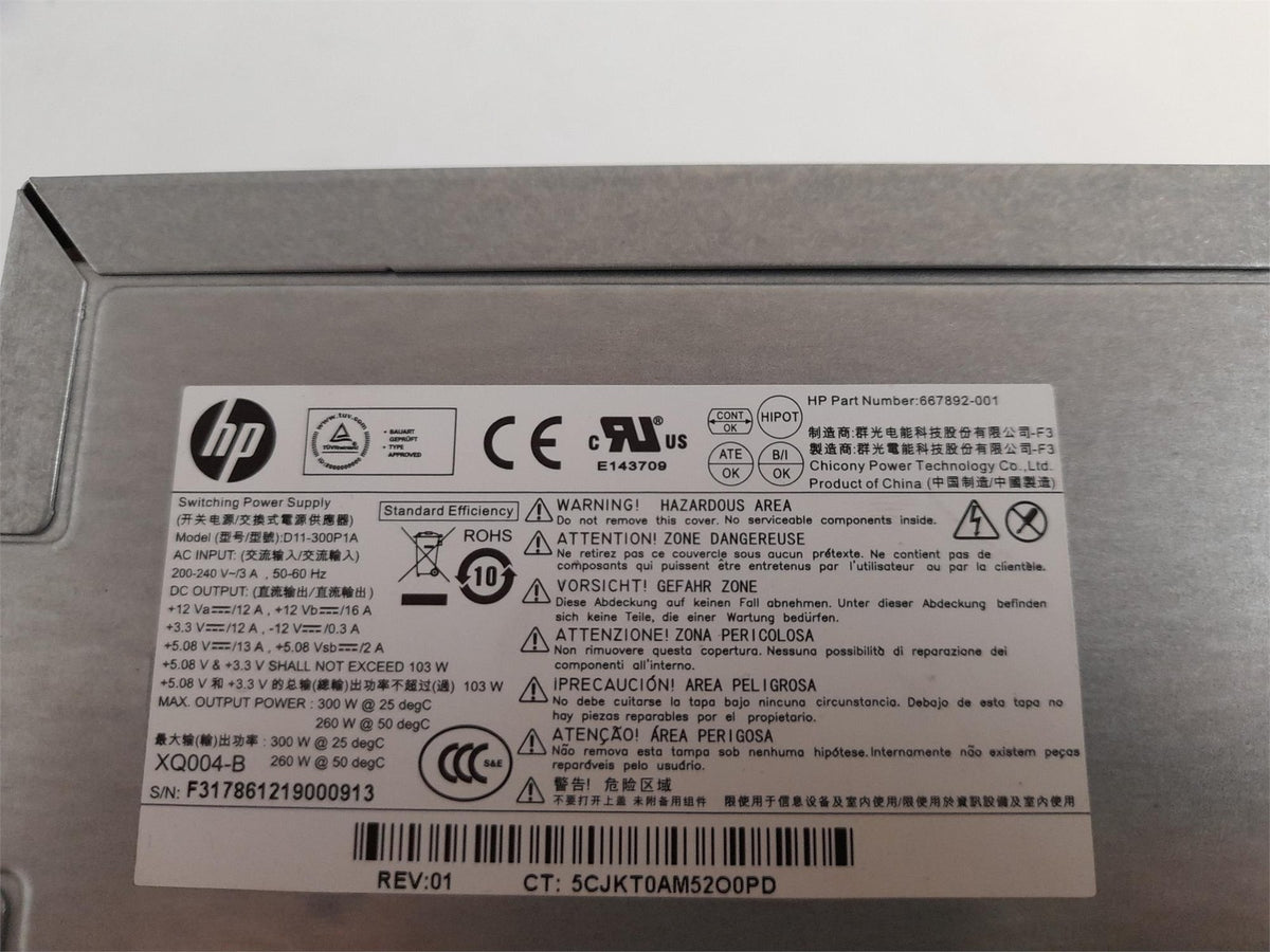 HP Pavilion P6 300W Power Supply Unit 667892-001 715184-001