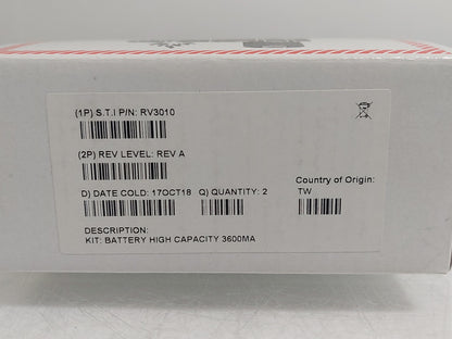 Psion EP10 RV3010 1100912-001 3600mAh 3.7V Li-Ion Battery 2 Pack New